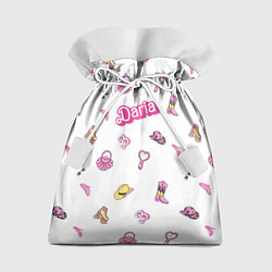 Мешок для подарков Дарья - в стиле барби: аксессуары паттерн, цвет: 3D-принт