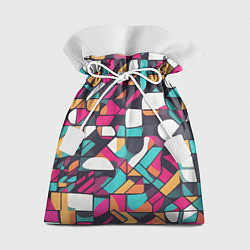Мешок для подарков Разноцветные ретро фигуры, цвет: 3D-принт