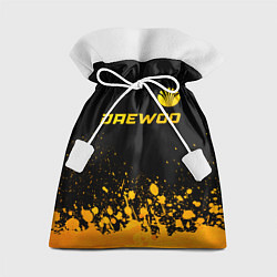 Мешок для подарков Daewoo - gold gradient: символ сверху, цвет: 3D-принт