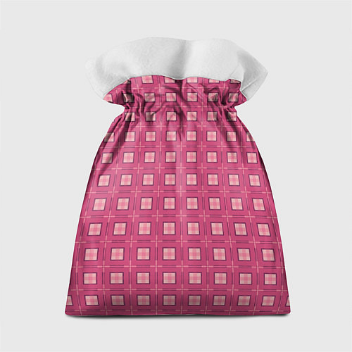 Подарочный мешок Розовый клетчатый паттерн / 3D-принт – фото 2
