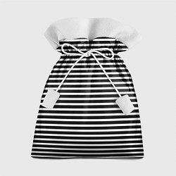 Мешок для подарков Чёрный в белую полоску, цвет: 3D-принт
