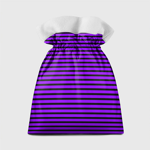 Подарочный мешок Фиолетовый в чёрную полоску / 3D-принт – фото 2