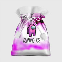 Мешок для подарков Among us game pink, цвет: 3D-принт