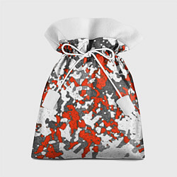 Мешок для подарков Абстракция серо-красная, цвет: 3D-принт