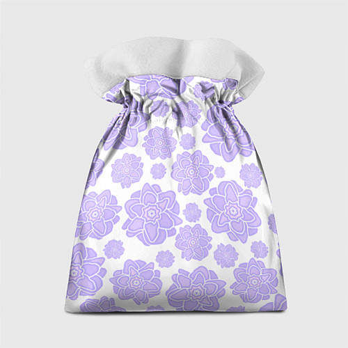 Подарочный мешок Крупные стилизованные цветы / 3D-принт – фото 2
