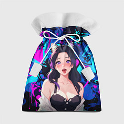 Мешок для подарков Шинобу ахегао, цвет: 3D-принт