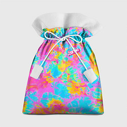Мешок для подарков Барбм - цветочный абстрактный паттерн - тай-дай, цвет: 3D-принт