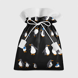Мешок для подарков Веселая семья пингвинов, цвет: 3D-принт
