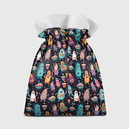 Подарочный мешок Весёлые монстры на вечеринке / 3D-принт – фото 2