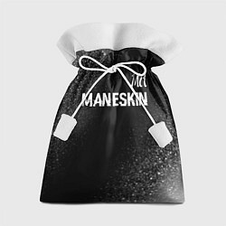 Мешок для подарков Maneskin glitch на темном фоне посередине, цвет: 3D-принт