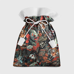 Мешок для подарков Татуировка ирезуми в японском стиле, цвет: 3D-принт