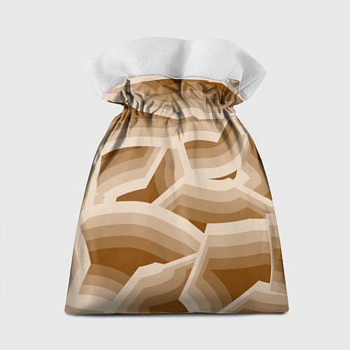 Подарочный мешок Кофейные линии / 3D-принт – фото 2