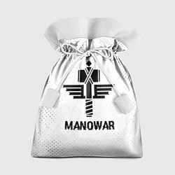 Мешок для подарков Manowar glitch на светлом фоне, цвет: 3D-принт