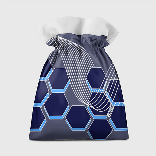 Подарочный мешок Электромагнитные шестиугольники / 3D-принт – фото 2