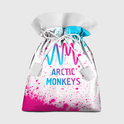 Мешок для подарков Arctic Monkeys neon gradient style, цвет: 3D-принт