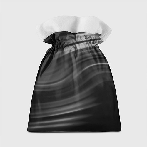 Подарочный мешок Черно белый волнистый абстрактный узор / 3D-принт – фото 2