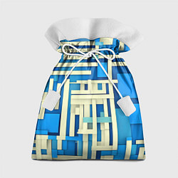 Мешок для подарков Полосы на синем фоне, цвет: 3D-принт