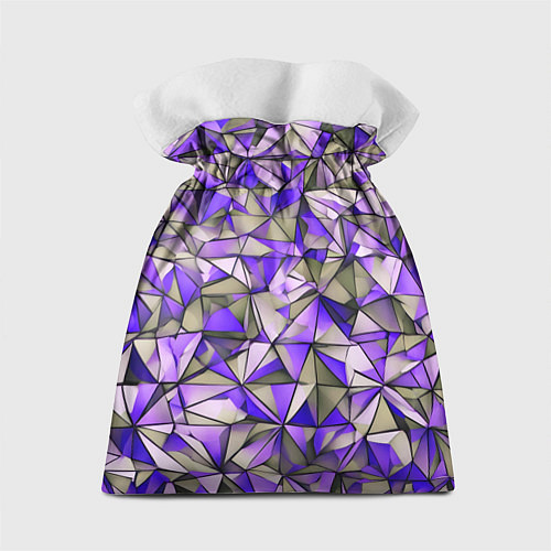 Подарочный мешок Маленькие фиолетовые треугольники / 3D-принт – фото 2
