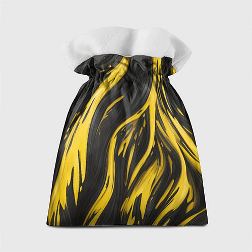 Подарочный мешок Жёлтая и чёрная краска / 3D-принт – фото 2