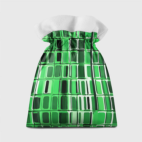 Подарочный мешок Зелёные прямоугольники / 3D-принт – фото 2