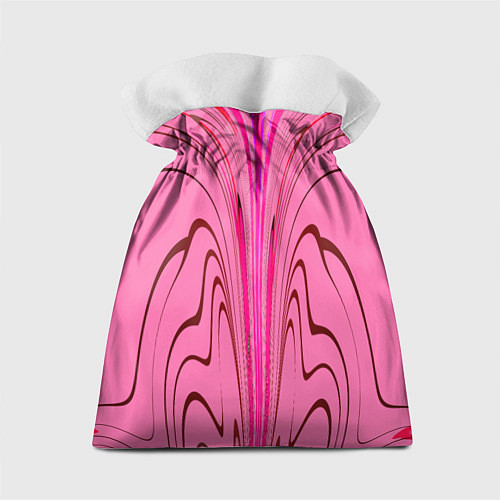 Подарочный мешок Плавные линии на розовом фоне / 3D-принт – фото 2