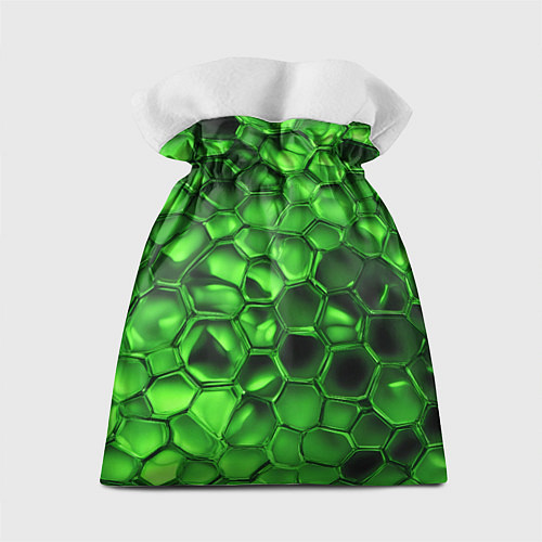 Подарочный мешок Зелёное стекло галькообразное / 3D-принт – фото 2