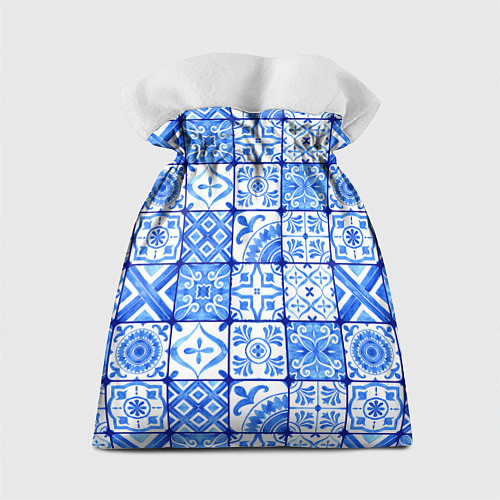 Подарочный мешок Голубая плитка из кухни / 3D-принт – фото 2