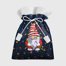 Мешок для подарков Гном с гирляндой, цвет: 3D-принт