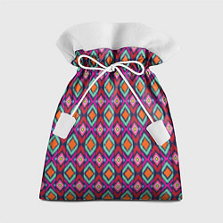 Мешок для подарков Узор имитация ткань икат розового цвета, цвет: 3D-принт