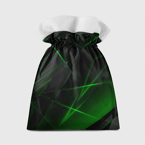 Подарочный мешок Зелёные узоры текстура / 3D-принт – фото 2