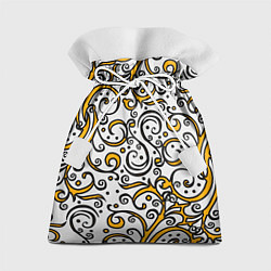 Мешок для подарков Жёлтый кружевной узор, цвет: 3D-принт