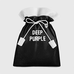Мешок для подарков Deep Purple glitch на темном фоне посередине, цвет: 3D-принт