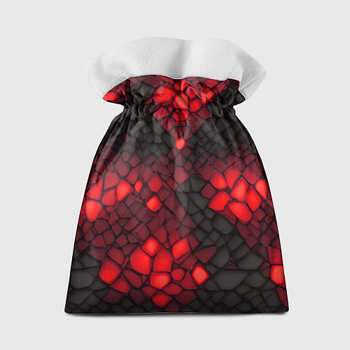 Подарочный мешок Красный трескающийся камень / 3D-принт – фото 2