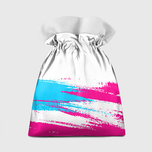 Подарочный мешок Rolling Stones neon gradient style посередине / 3D-принт – фото 2