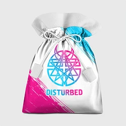 Мешок для подарков Disturbed neon gradient style, цвет: 3D-принт