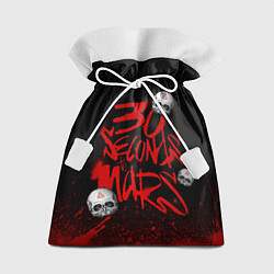 Мешок для подарков Thirty seconds to mars skulls, цвет: 3D-принт