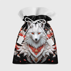 Мешок для подарков Белая лисица - кицунэ, цвет: 3D-принт