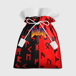 Мешок для подарков Дум палач рока символика, цвет: 3D-принт