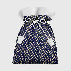 Мешок для подарков Цветочный паттерн тёмно-синий, цвет: 3D-принт