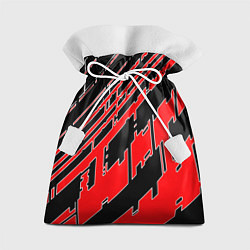 Мешок для подарков Киберпанк линии красные, цвет: 3D-принт