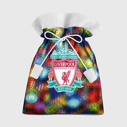 Мешок для подарков Liverpool все logo неон, цвет: 3D-принт