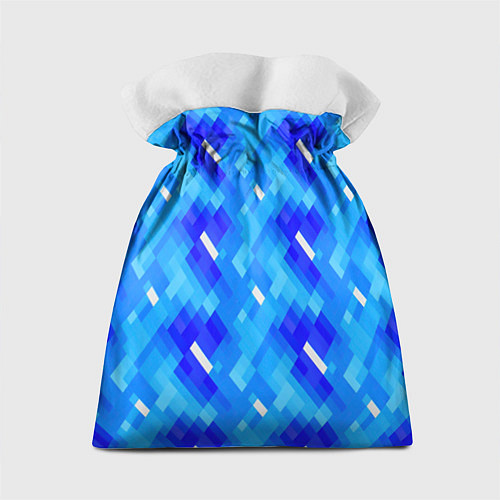 Подарочный мешок Синее пиксельное полотно / 3D-принт – фото 2