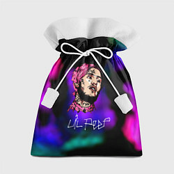 Мешок для подарков Lil peep рэп неоновый градиент, цвет: 3D-принт