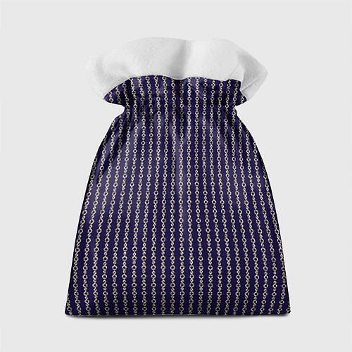 Подарочный мешок Тёмно-синий и цепочки / 3D-принт – фото 2