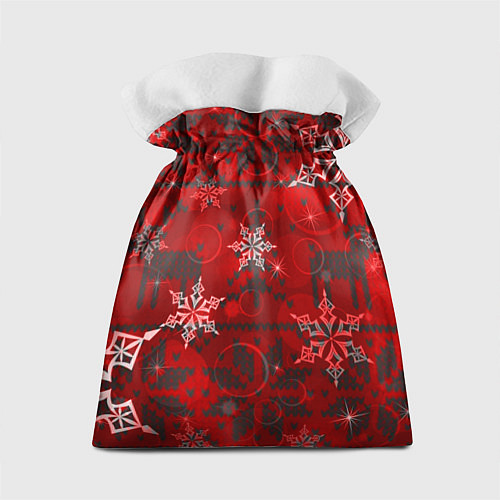 Подарочный мешок Рождественские узоры снежинки / 3D-принт – фото 2