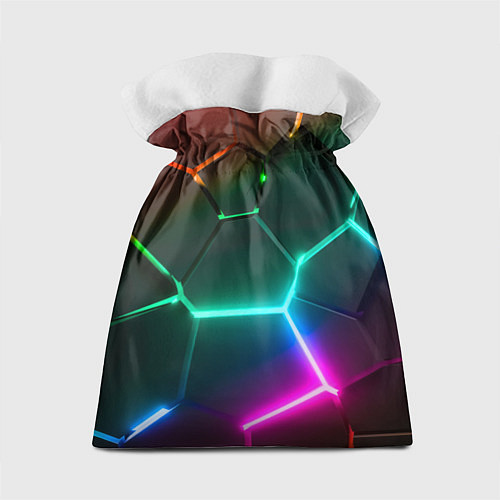 Подарочный мешок GTA 6 лого на фоне разлома разноцветных плит / 3D-принт – фото 2