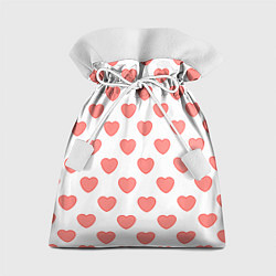 Мешок для подарков Розовые сердца фон, цвет: 3D-принт
