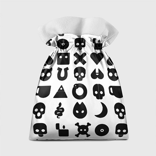 Подарочный мешок Love death robots pattern white / 3D-принт – фото 2