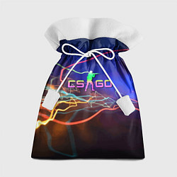 Мешок для подарков Контр Страйк - неоновое свечение, цвет: 3D-принт