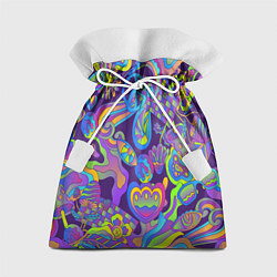 Мешок для подарков Психоделические цветы, цвет: 3D-принт